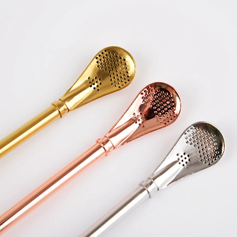 304 Stainless Steel Drinking Straw Filter Spoon Reusable Food Grade Drinkware Multifunction Camping Cookware Portable Tool | Спорт и