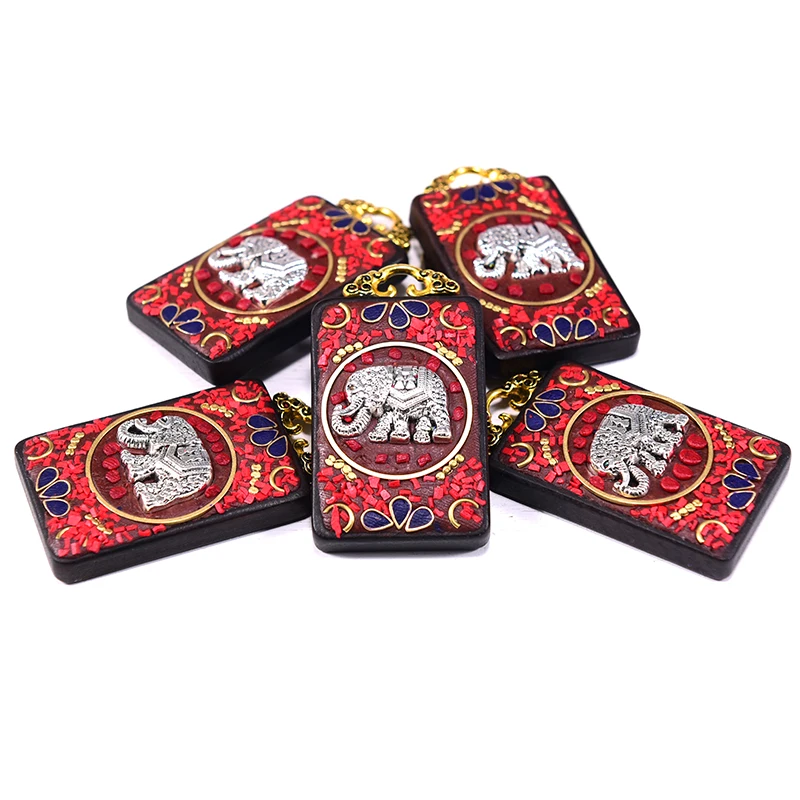 Инкрустация индийский слон Бог Подвеска Медь бусины для изготовления ювелирных