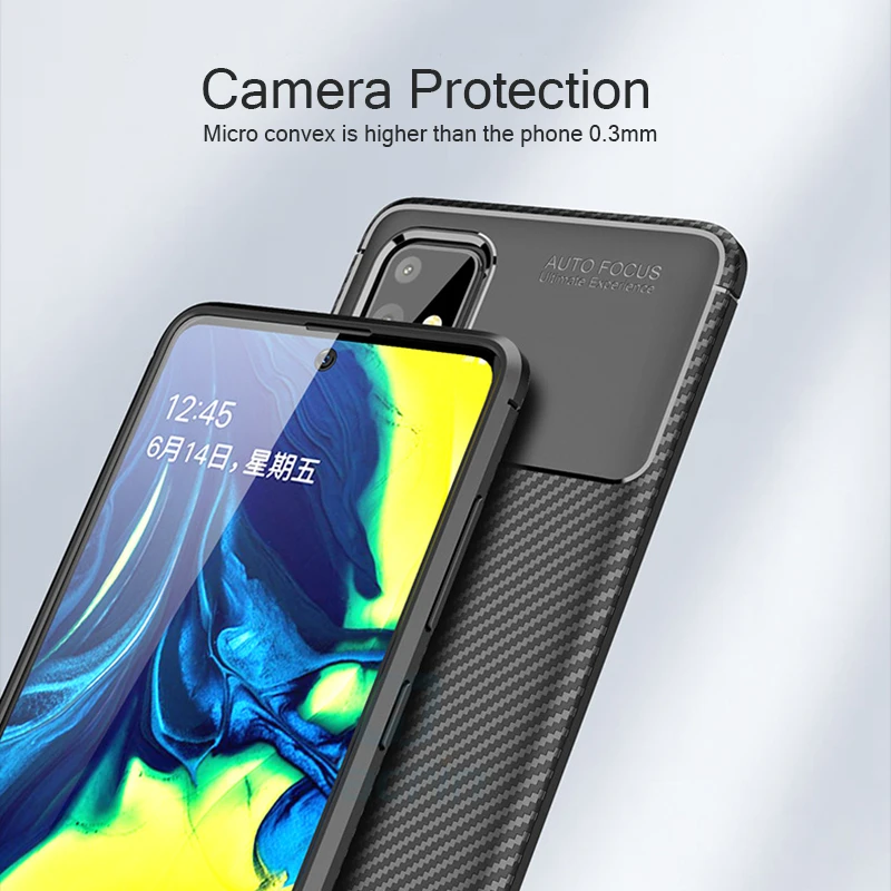 Case For Samsung Galaxy S10 Lite Luxury Carbon Fiber Back Cover Shockproof Phone S 10 A91 A 91 |