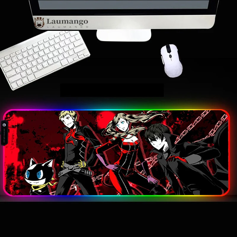 

Persona 5 RGB Mouse pad Anime Best-selling modern custom large mouse pad desktop pad extended Gaming Accessories Mousemat