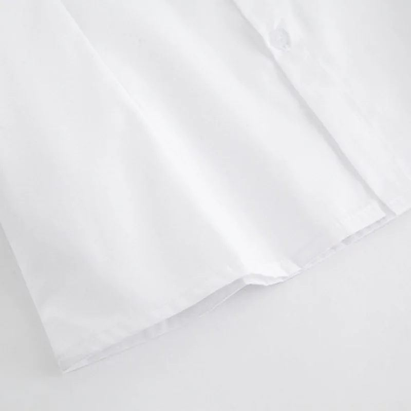 

Shirts Women Japanese Style Preppy Students BF Simple Solid White All-match Loose Office Summer Lovely Trendy Daily Streetwear