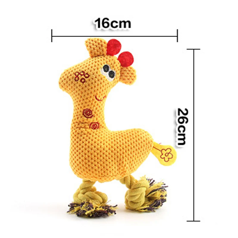 

Dog Toy Pet Training Products Pet Chew Toys 1 pcs Cleaning Teeth Squeaky Interactive Cartoon Animal Flamingo Shaped Cotton Rope