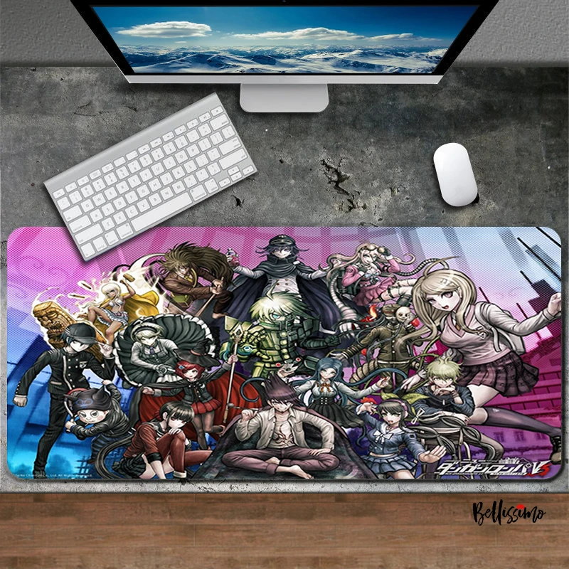 

Gamer Keyboard Pad Danganronpa Table Mat Computer Anime Mouse Pad 90x40 Xxl Mousepad Gaming Desk Gaming Mats for Pc Gamer Full