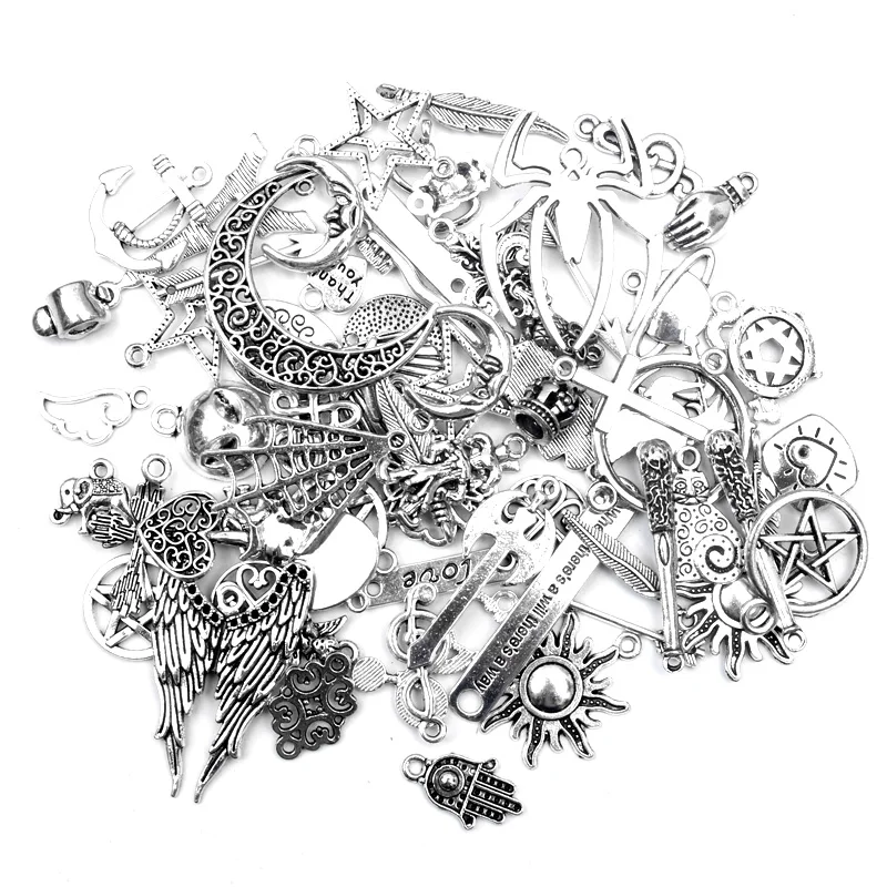 100 шт. смешанный цинковый сплав ювелирные аксессуары Поиск DIY металлический кулон