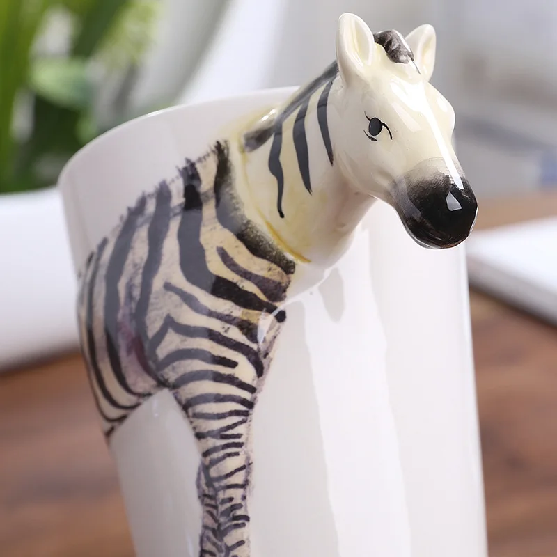 Креативные кофейные чашки кружка с животными 3D Мультяшные керамические кружки