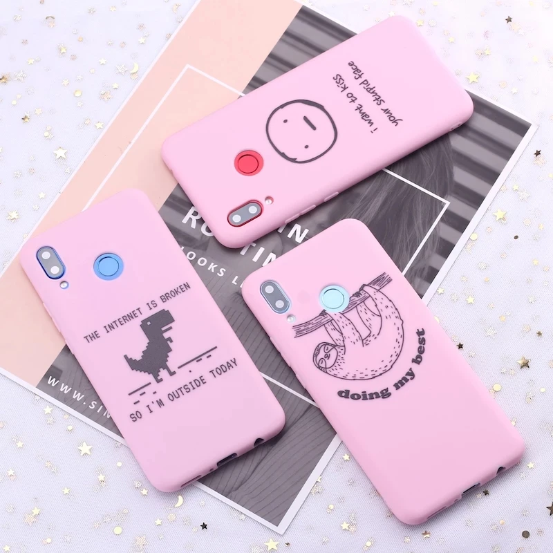 

For Xiaomi Mi Redmi Note 7 8 9 lite Pro Plus Funny Sloth Memes Quotes Tumblr Candy Silicone Phone Case Capa Fundas