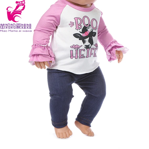 43 см рубашка с куклой для новорожденных эластичные джинсовые колготки одежда