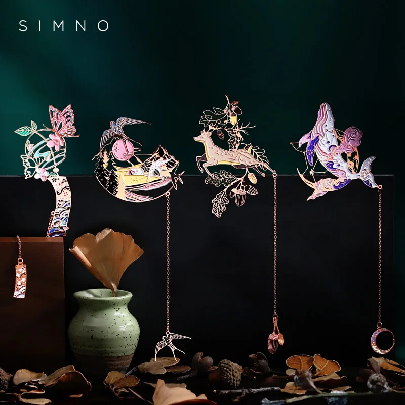 1 шт. милые бабочки птицы олень Кит дизайн красивая ретро Винтажная закладка