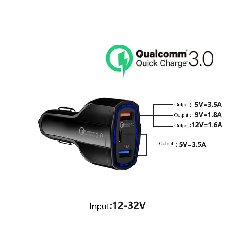 Universal 12V USB Charger Black Mini Quick Charge and Cigarette 2 Twin Port Plug Car Socket | Автомобили и мотоциклы