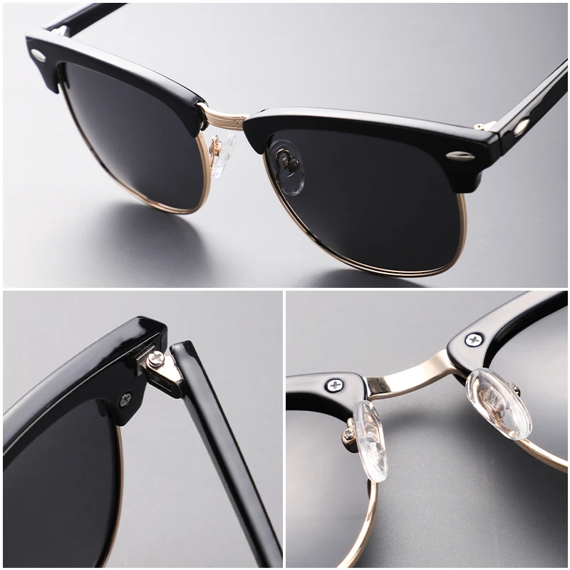 

Fairmarry Unisex Midin Polarized Sunglasses For Men Vintage Patchwork Frame Sun Glasses TAC Coated Lenses Glasses HD UV400