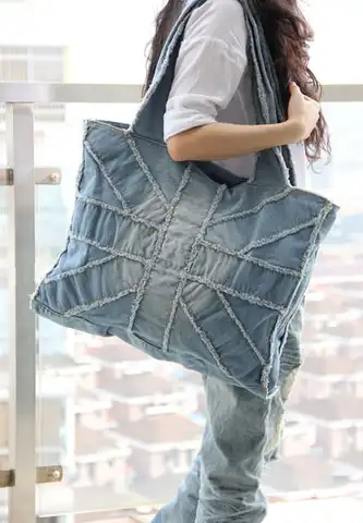 2020 Европейская и американская мода женская сумка через плечо джинсовая сумка рисовый слово сумка для фитнеса дорожная сумка