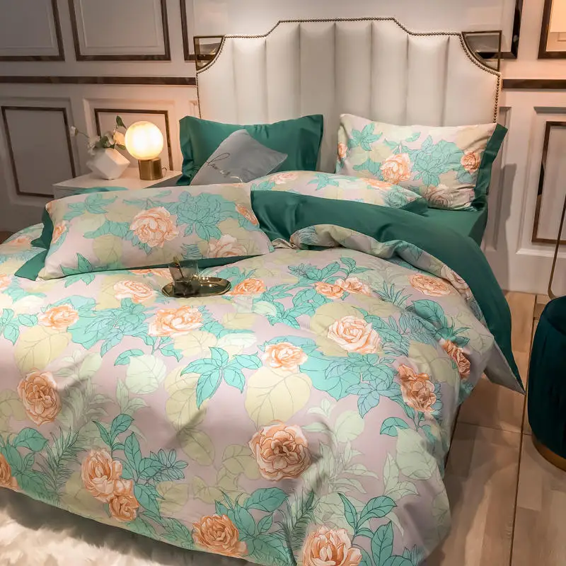 Новый комплект постельного белья королевского размера из 4 предметов мягкий