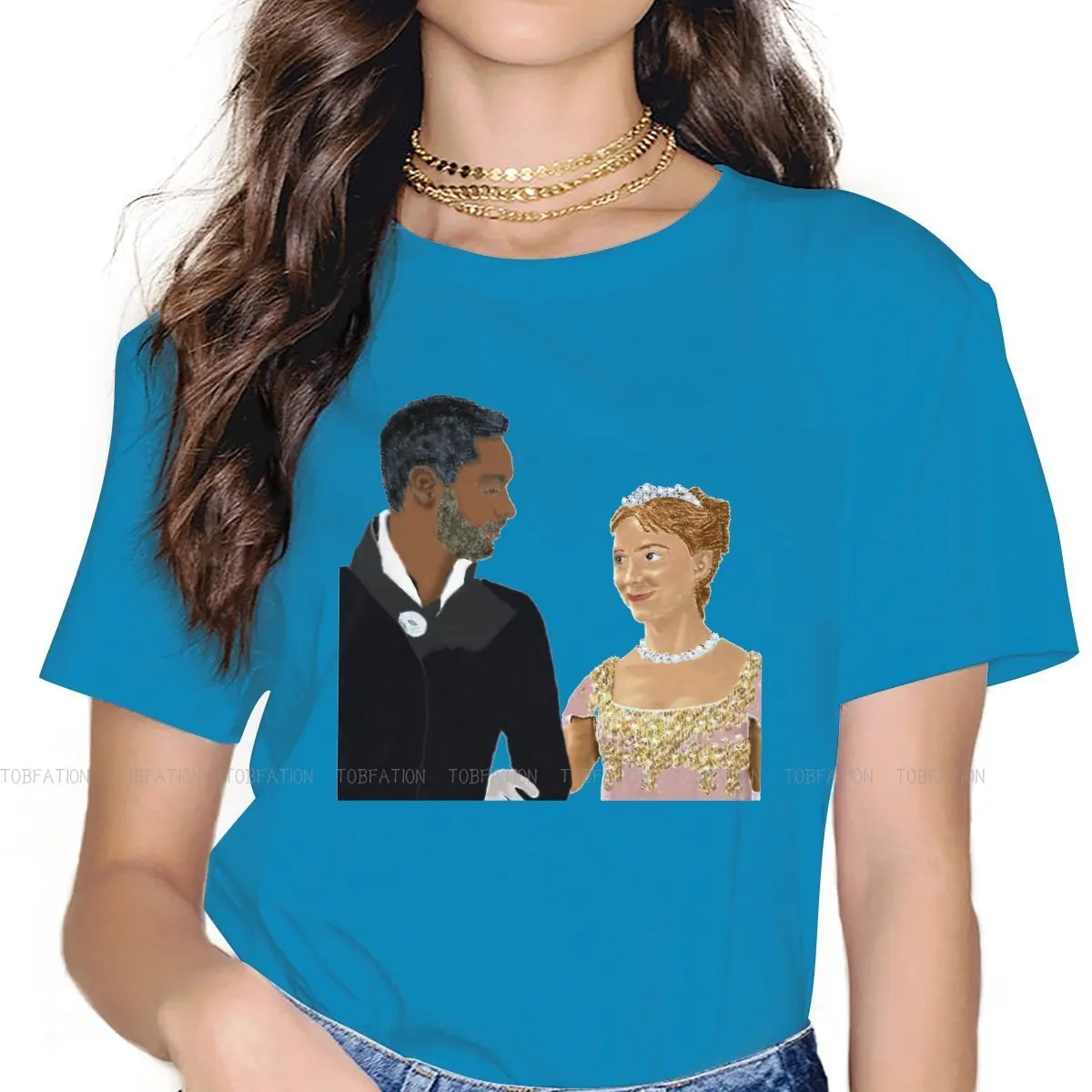 

Bridgerton Plot love Phoebe Dynevor TShirt for Woman Girl Simon Bassett Picture Humor Summer Tee T Shirt High Quality New Design