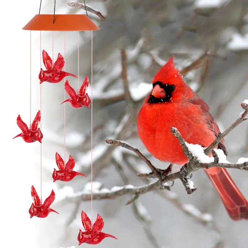 

Solar Wind Spinner Hummingbird Chime Color Changing Effect Hanging Patio Light Garden Yard Decor Sino Dos Ventos Chams metal