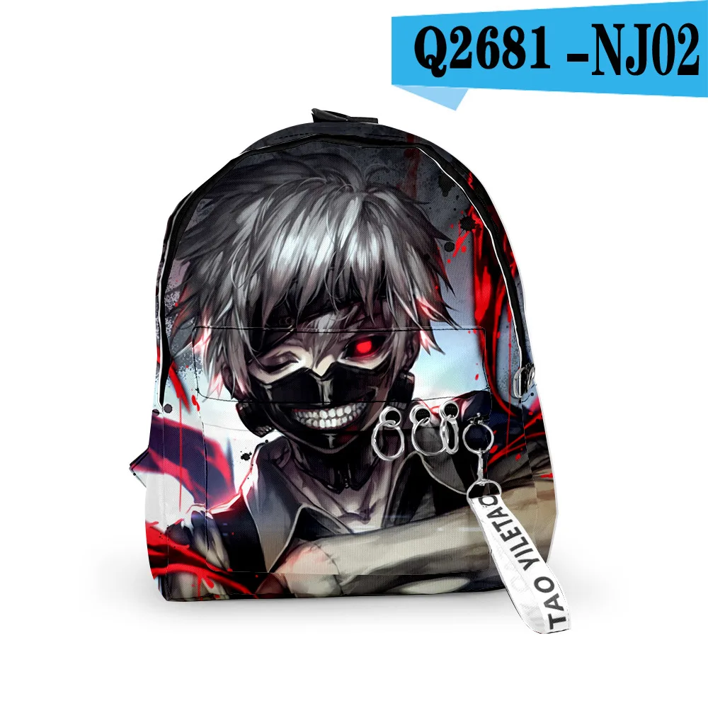 Токийский Гуль Kaneki Ken рюкзак школьные сумки для путешествий маленькие с лентой и