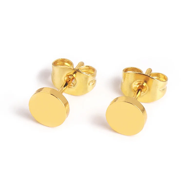 Новые трендовые маленькие золотые серьги гвоздики для женщин простая модная