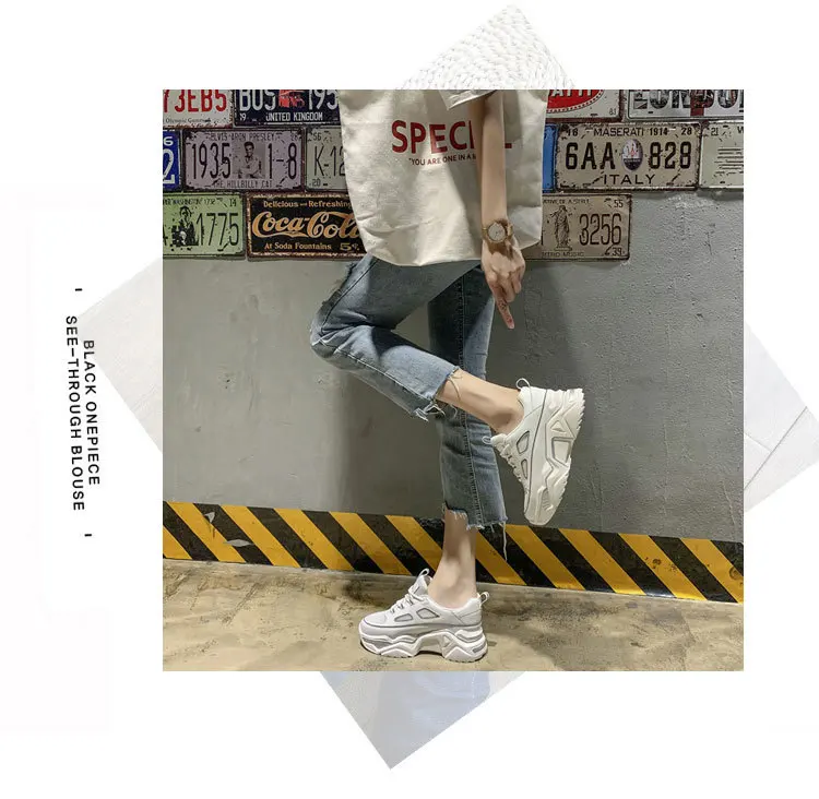 Fashion Brand Yellow Sneakers Women Shoes Female basket femme Dad Chunky Sneakers Designer Trainers Casual Shoes chaussures