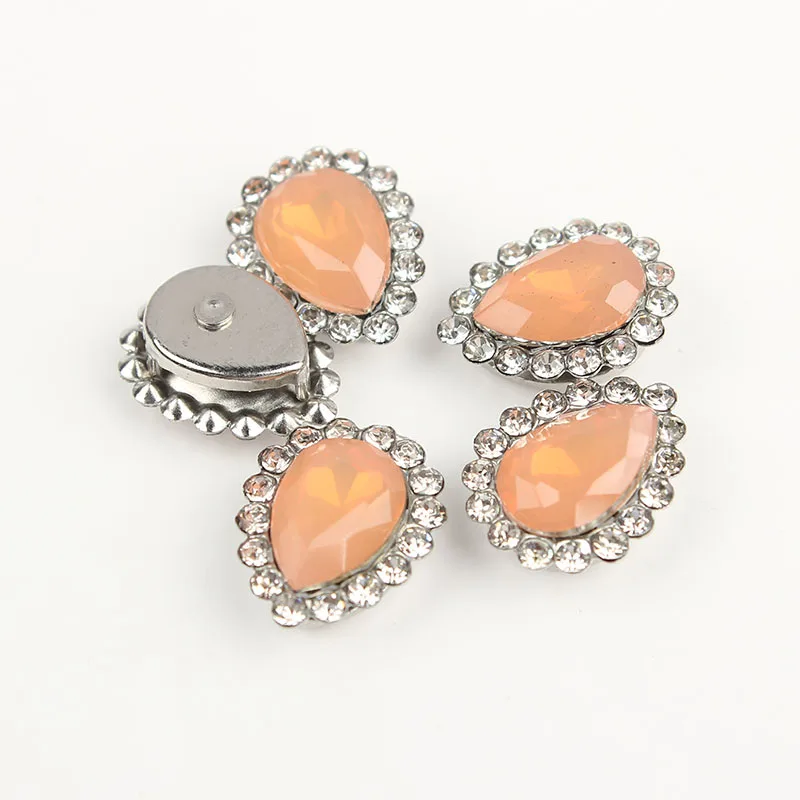 Orange Opal Silver Коготь чашки Стразы смешанные цвета сияющие кристаллы стеклянные камни отделка Золотая основа не горячей фиксации пришить стразы для одежды - Цвет: Orange Opal Silver