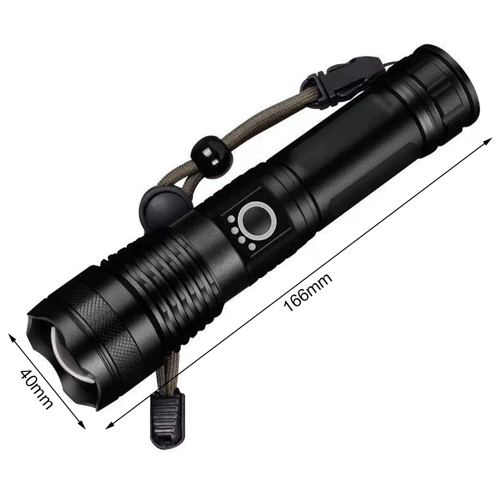 

XHP50 Led Flashlight Super Bright USB Rechargeable Tactical Retractable 5 Modes Waterproof Flashlights For Outdoor Camping