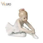 Керамическая балетная Статуэтка VILEAD, кукольная статуэтка, украшение для дома, аксессуары для гостиной, спальни, креативные подарки, фигурки для сада