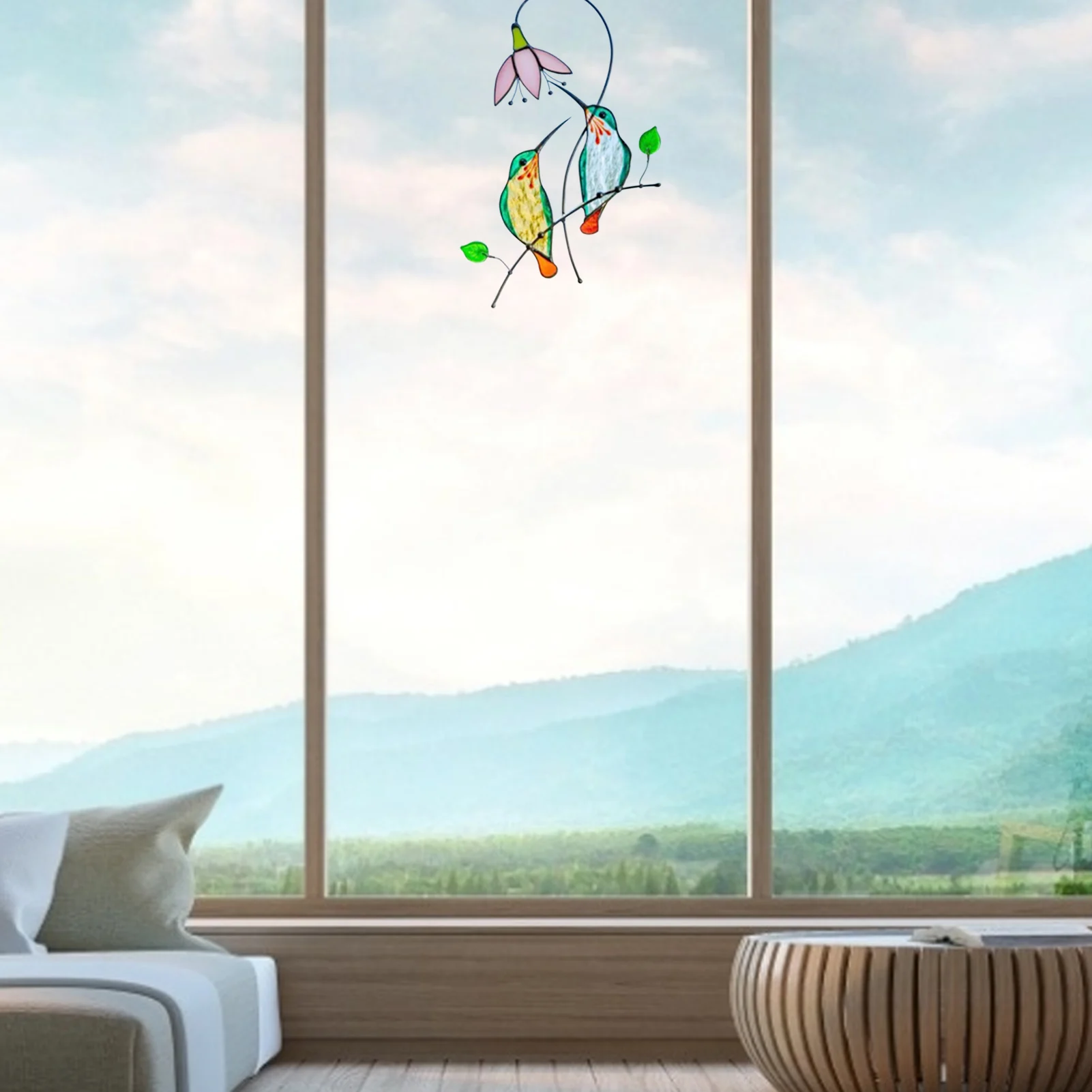 

Window Small Bird Decoration Metal Memorial Handicrafts Gifts Outdoor Window Hook Garden Decoration