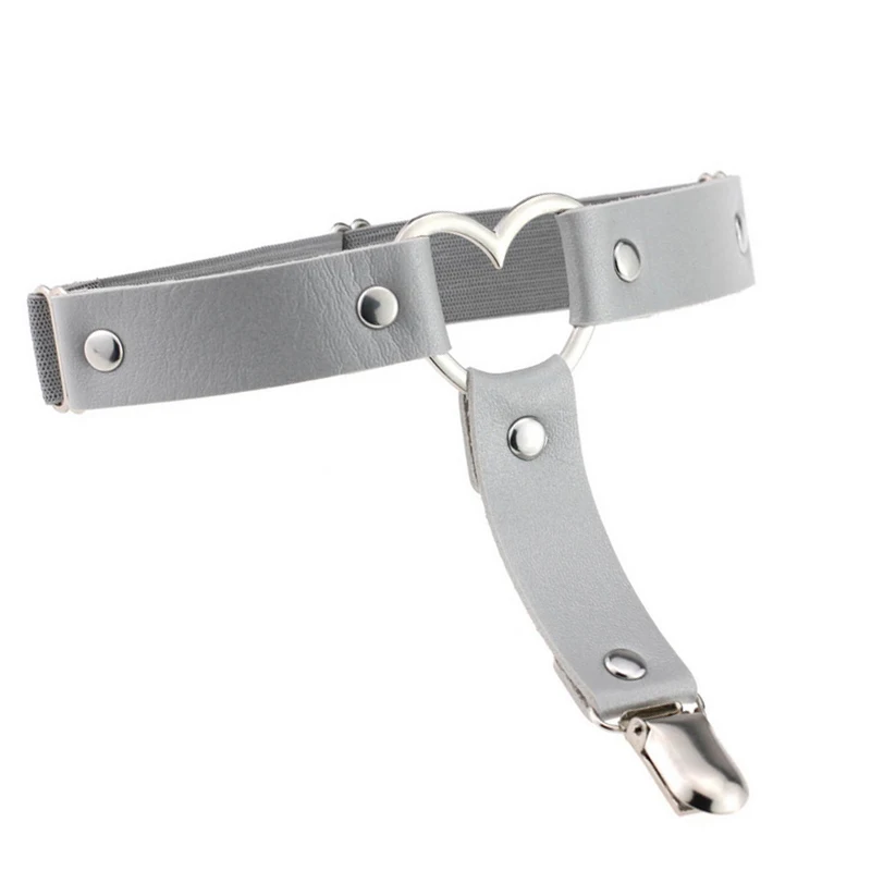 Горячие сексуальные Для женщин с заклепками любящее сердце ног Подвязки для в