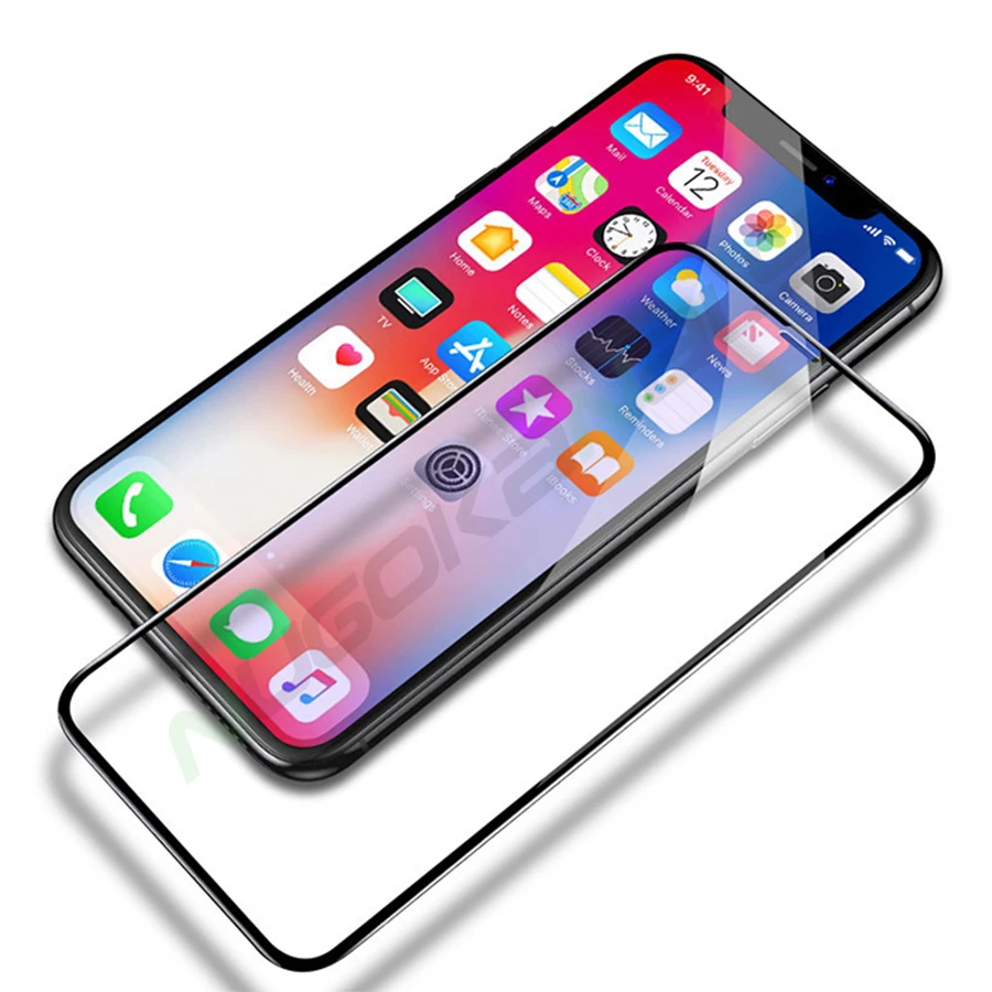 20D закругленный край Полное покрытие закаленное стекло для iPhone 7 8 6 6s Plus Защита