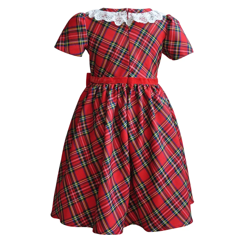 Испанское кружевное платье в клетку платья принцессы vestidos элегантные