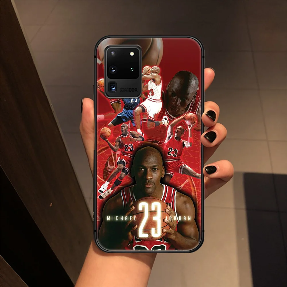 

Michael Jordan 23 Phone Case Cover Hull For Samsung Galaxy S 7 8 9 10 e 20 FE edge uitra plus Note 9 10 20 black Prime Painting