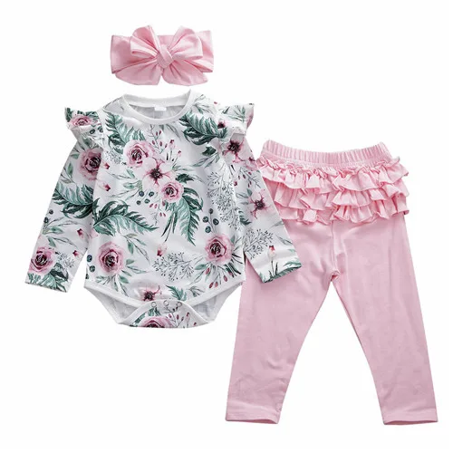 Детская одежда для новорожденных 2020 Детские ползунки с оборками девочек боди