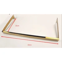 60cm titanic gold stainless steel garment store clothing rail tube coat display rack support bar bracket holder square bar