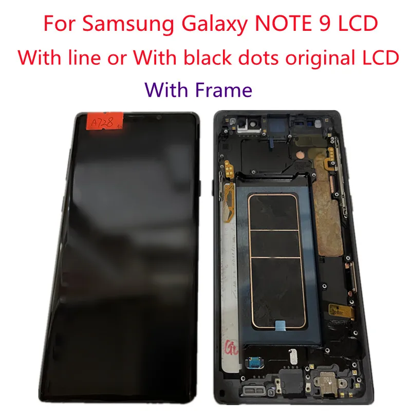 ЖК-монитор для Samsung Galaxy NOTE 9 N960A N960U N960F NOTE9 оригинальный дисплей подходит с линией