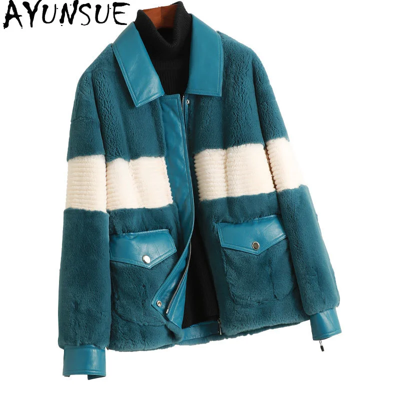 

Короткое женское зимнее пальто, Теплые повседневные меховые куртки, Женская овечья шейка, Casaco Feminino Gxy392