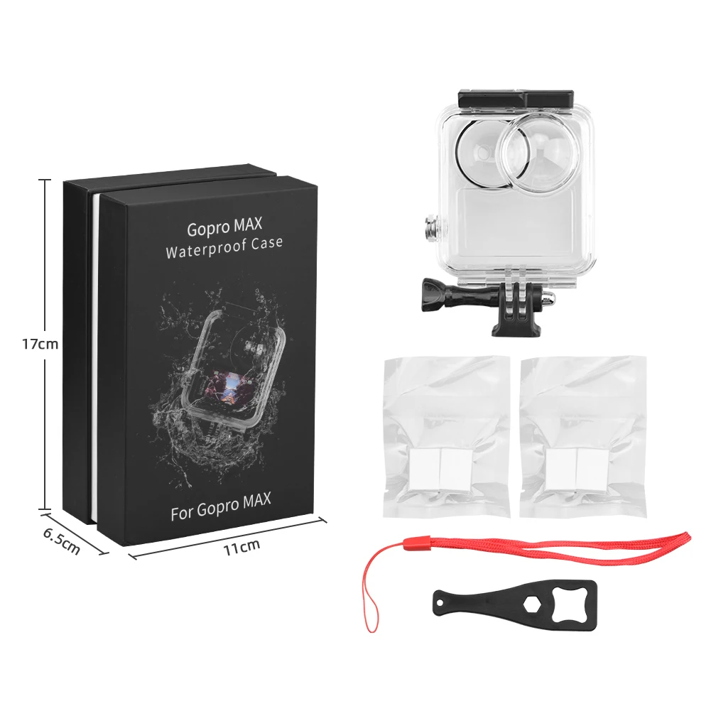 

Diving Protective Case Waterproof Shell Underwater Frame Cover Panoramic Camera Diving Cover For GoProMax Sports Camera Supplies