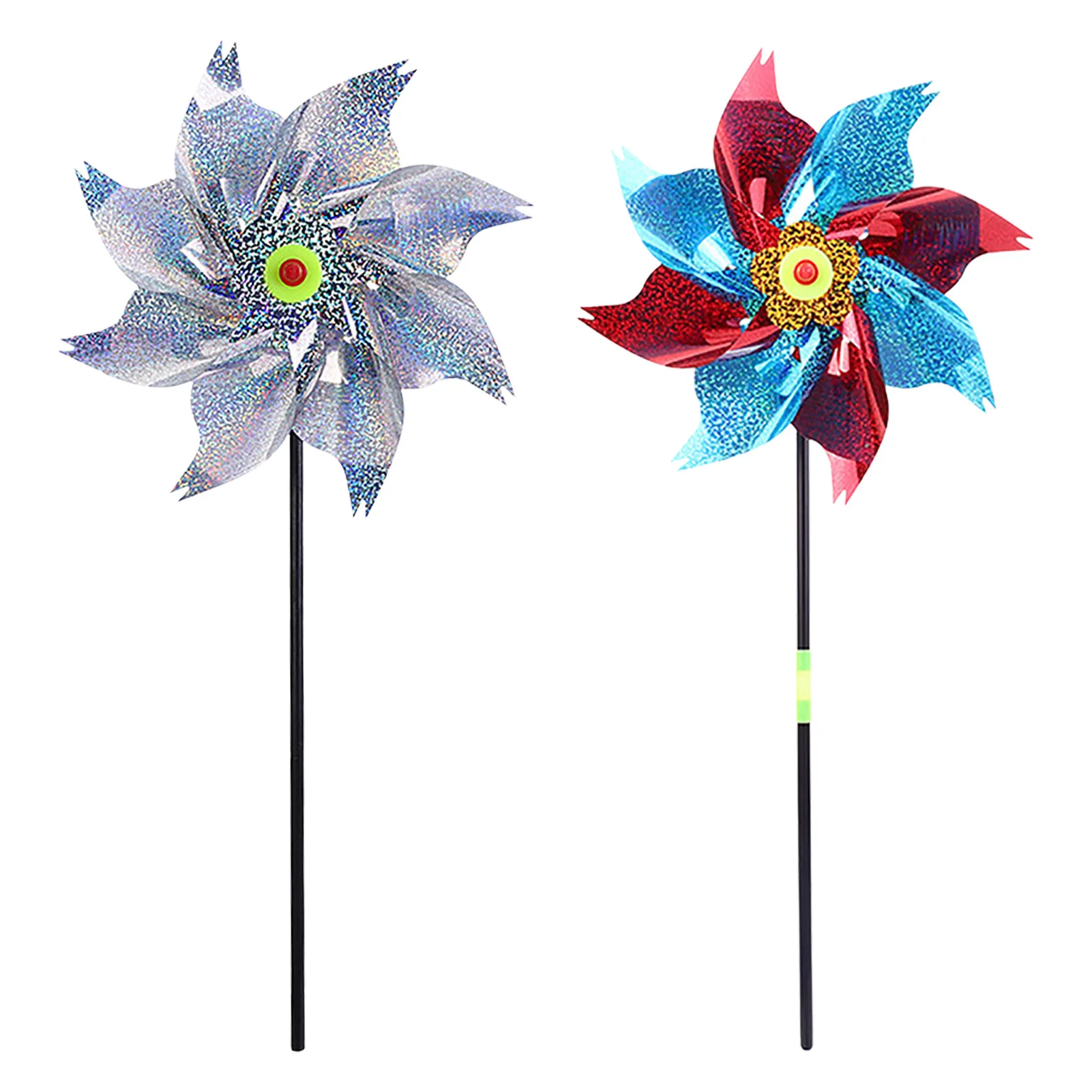 

Bird Repeller Pinwheels Reflective Sparkly Bird Sparkly Pinwheel Protect Garden Plant Flower Laser Windmills For Garden Decor #