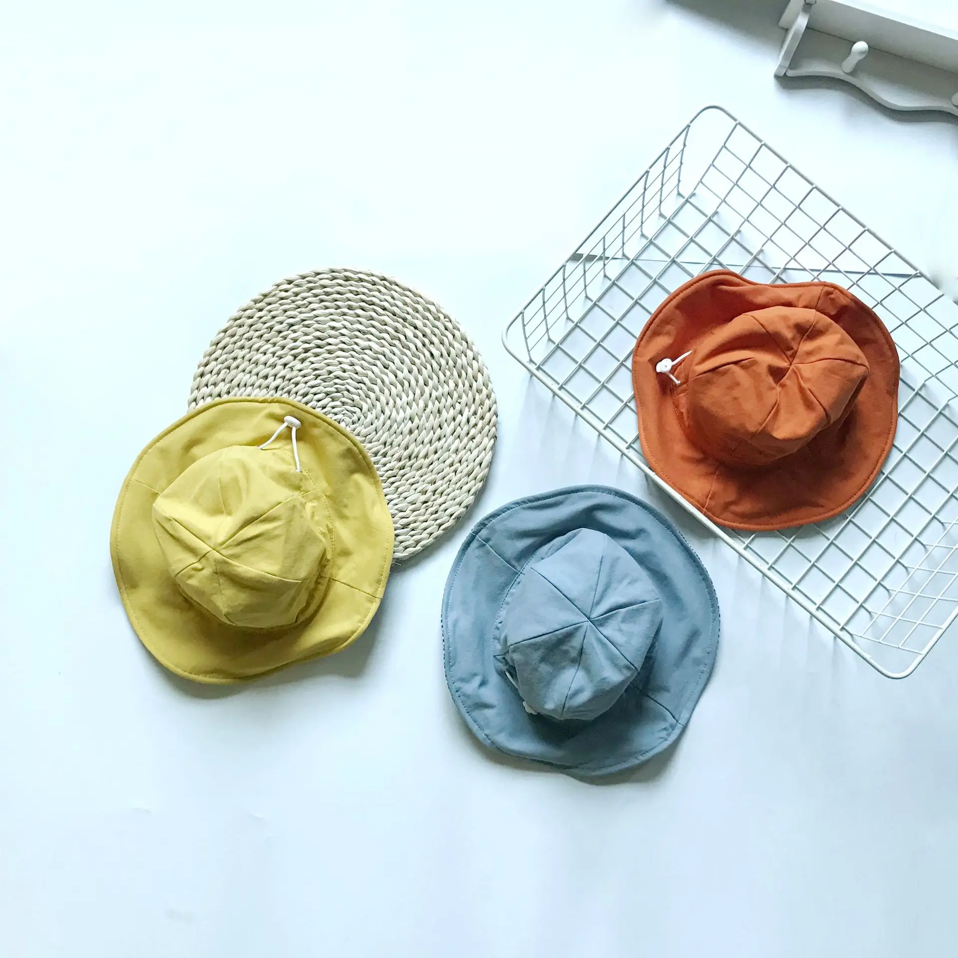 Шапка для рыбалки в Корейском стиле мальчиков и девочек модная двухсторонняя