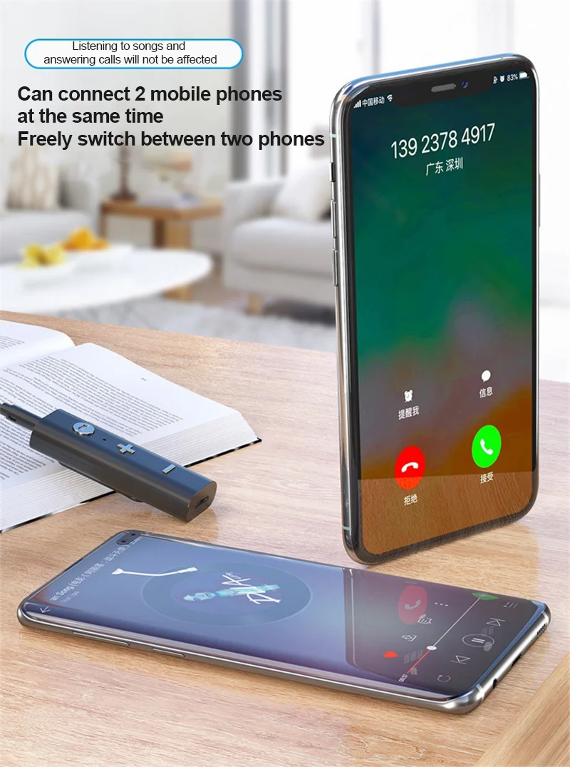 Беспроводной Bluetooth-аудиоприемник с разъемом 5 0 приемник Bluetooth 3 мм адаптер AUX для