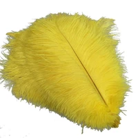 50pcslot yellow ostrich feathers for crafts 15 70cm feathers ostrich plumes wedding feathers home decoration accessories plumas