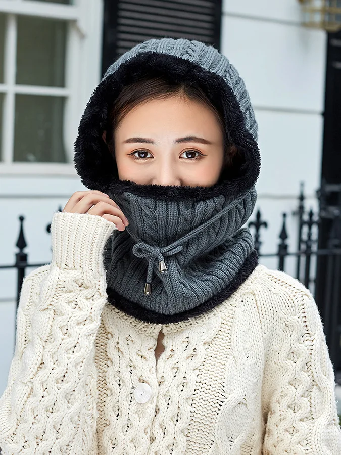 OZyc новая зимняя вязаная шапка шарф для женщин Skullies Beanies Зимние шапки для мужчин и женщин теплая маска Толстая шапка для девочек Женская шапка бини