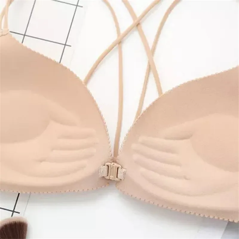 Для женщин сзади украшает женские застежка спереди бюстгальтер без косточек