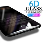 Защитное стекло 6D с полным покрытием экрана, закаленное стекло для iPhone XR, XS MAX, 8, 7, 6S Plus, X