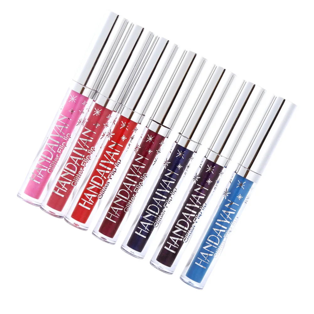

7pcs Glitter Lip Gloss Non-Stick Cup Liquid Lipstick for Party Banquet