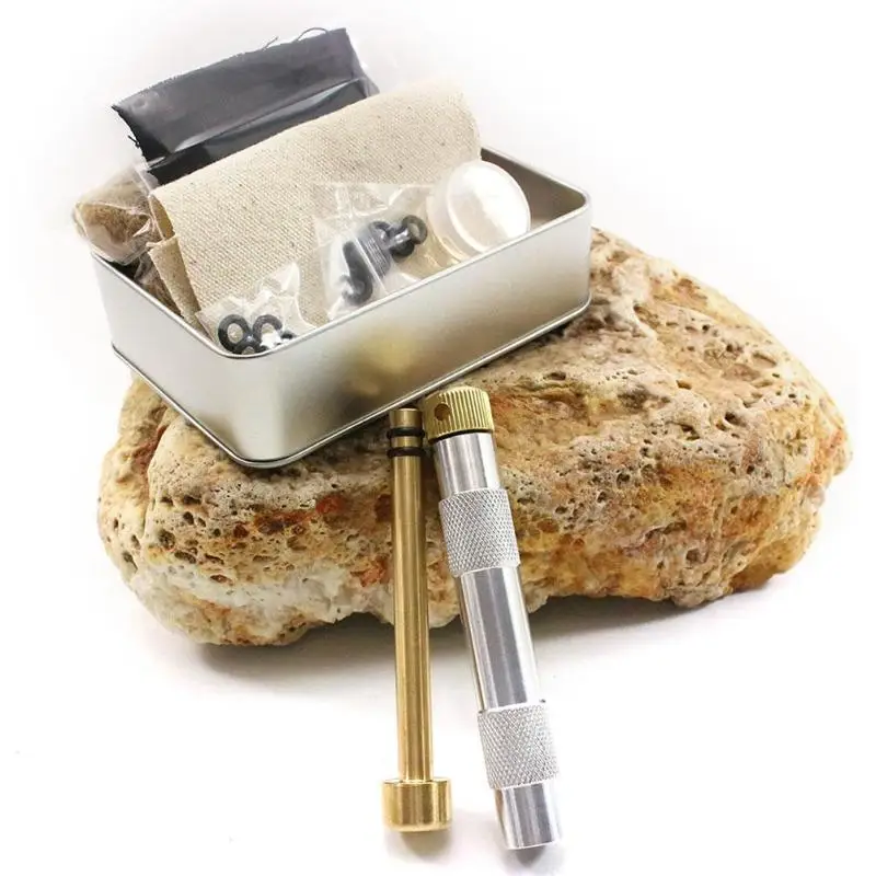 

Outdoor Brass Fire Piston Kit Emergency Tools Flame Maker Fire Starter Tube Air compression torch Camping Picnic Outdoor Tools