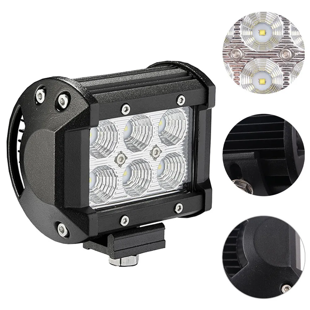 

Car LED Work Light Flood Light 18W Spotlight Modified Running Lamp Dome Light Accessories For Car ATV Truck Trailer