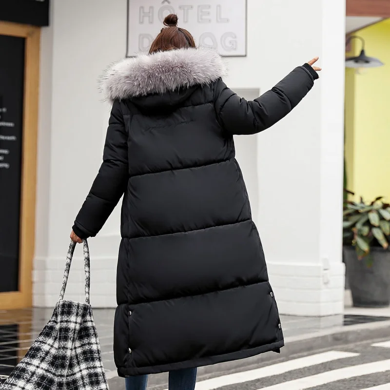 Женские 2021 пуховик на утином пуху пальто для женщин ультра до колена Длинные