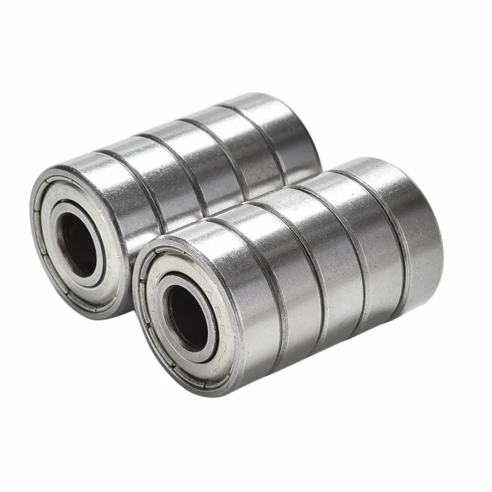 

10PCS Stainless Steel Bearings Roller Scooter Ball Bearings Skate Skateboard Wheels Silver Bearings ABEC 7 608ZZ Skateboard