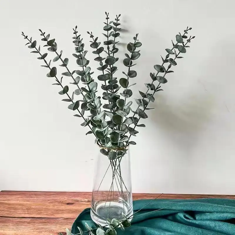 

3 шт. искусственные листья эвкалипта, стебли, зелень, искусственные ветки эвкалипта, растение для свадебного букета, центральный предмет, до...