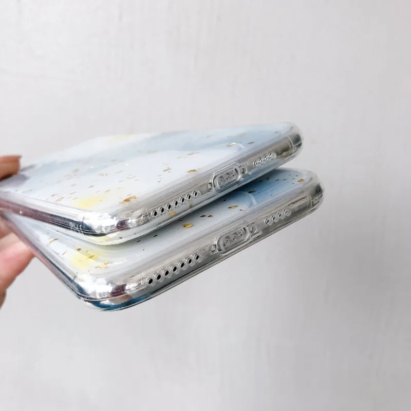 

Fashion Phone Case For iPhone 11 6 6s 7 8 Plus X XR XS Max Luxury Bling Gold Foil Marble Glitter Soft TPU For iPhone 11 Pro Max