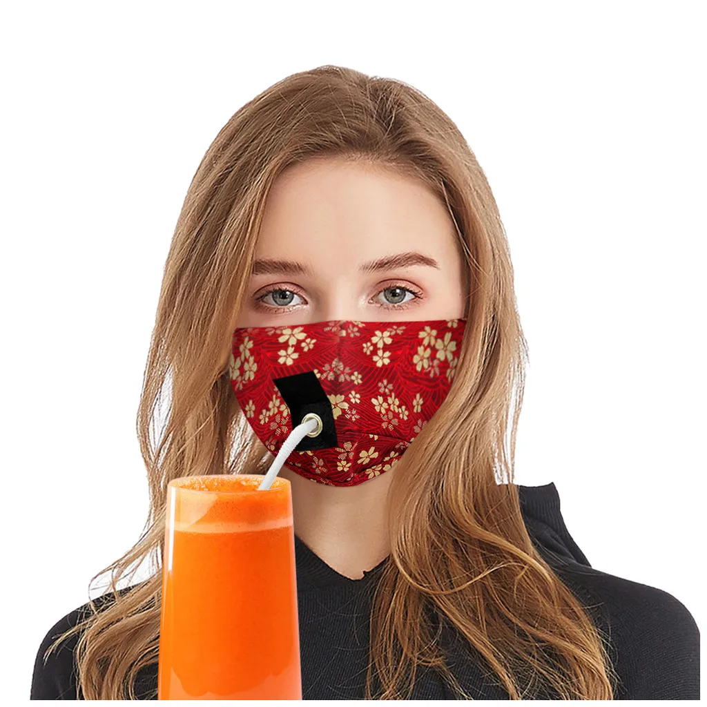 Женская дышащая модная хлопчатобумажная маска с отверстием для косплея |