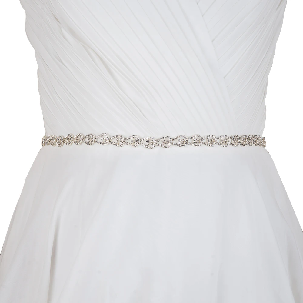 Свадебный пояс Стразы с серебряными кристаллами свадебный жемчужинами для